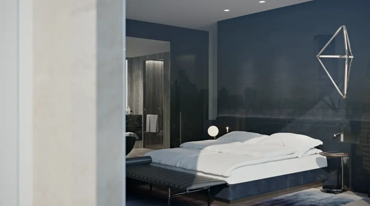 Guest room at Equinox Hotel New York