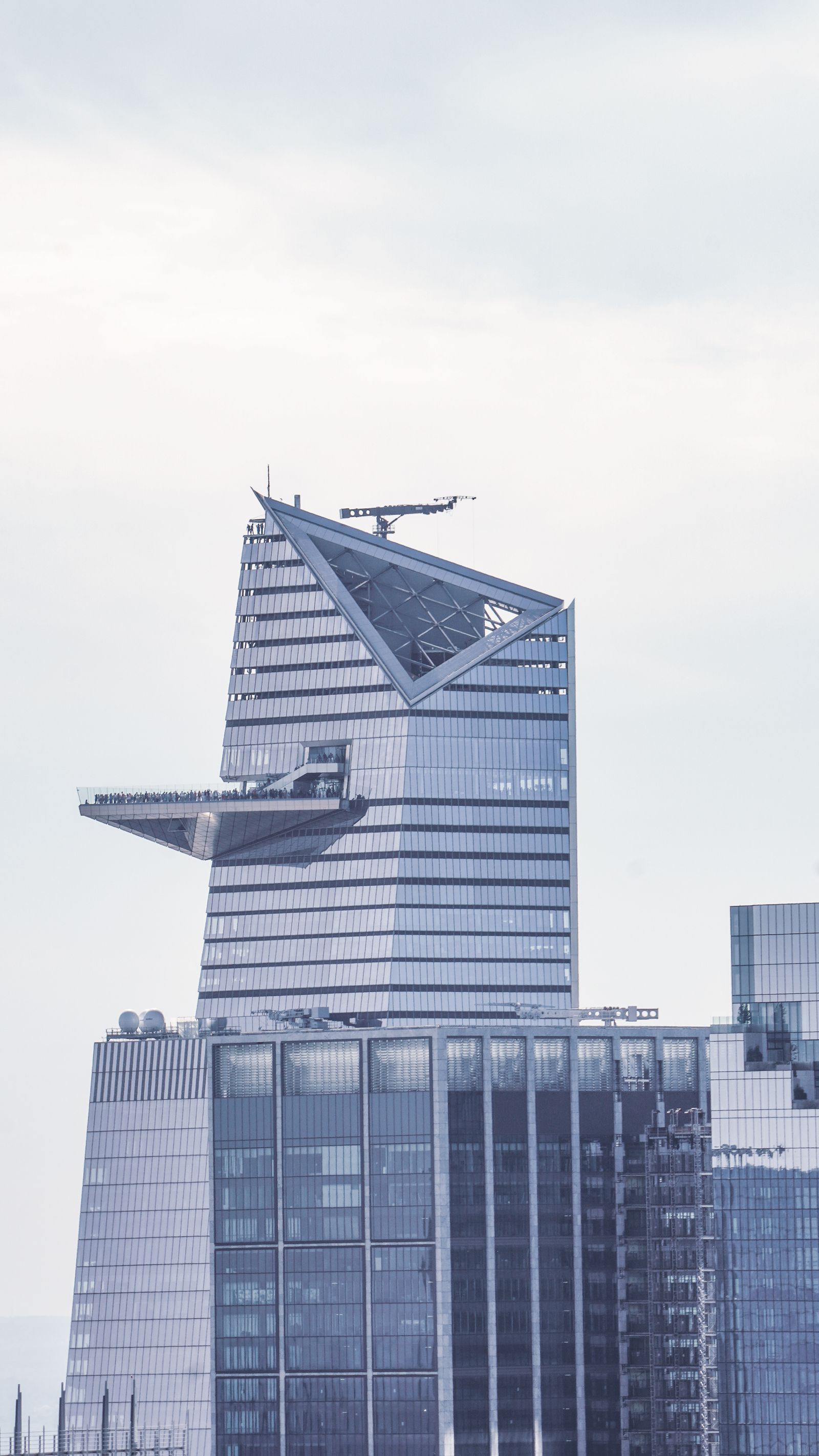 The triangular Edge observation deck at Hudson Yards