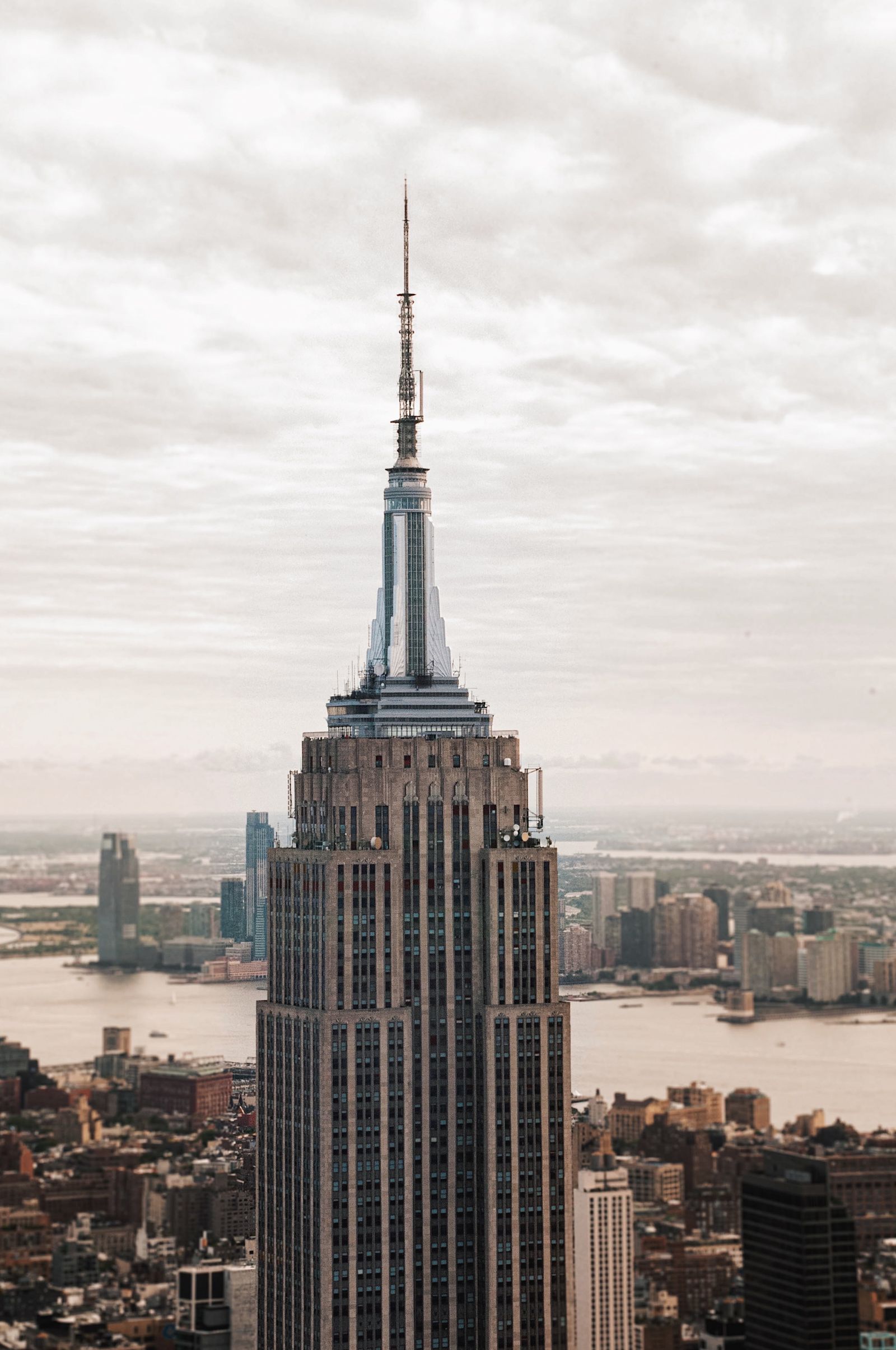 The Empire State Building above Midtown Manhattan